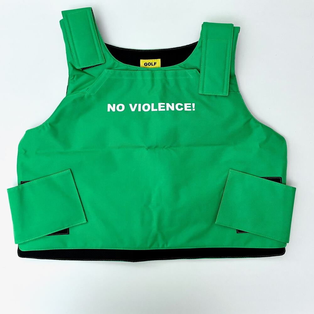 NWT Golf Wang "No Violence" Adjustable Green Utility Vest - Size XL/XXL